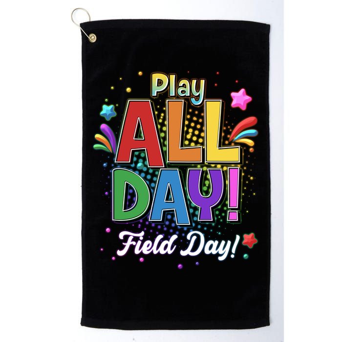 Colorful Play All Day Field Day Golf Towel