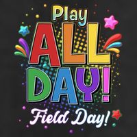 Colorful Play All Day Field Day Golf Towel