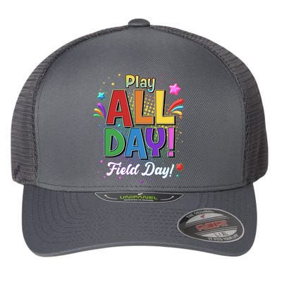 Colorful Play All Day Field Day Flexfit Unipanel Trucker Cap