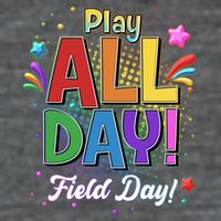Colorful Play All Day Field Day 7-Panel Snapback Hat