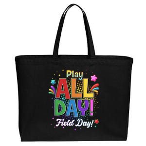 Colorful Play All Day Field Day Cotton Canvas Jumbo Tote