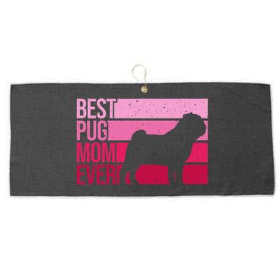 Cute Pug Art For Mom  Breed Pet Dog Puppy Pug Lovers Large Microfiber Waffle Golf Towel