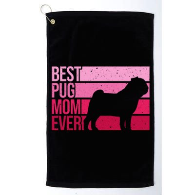 Cute Pug Art For Mom  Breed Pet Dog Puppy Pug Lovers Platinum Collection Golf Towel