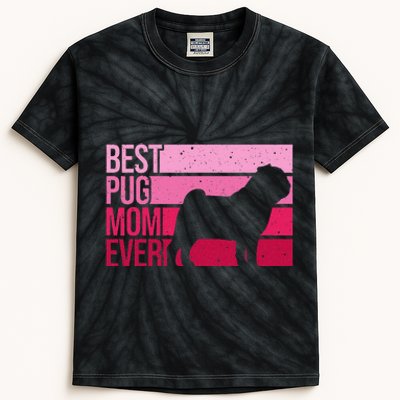 Cute Pug Art For Mom  Breed Pet Dog Puppy Pug Lovers Kids Tie-Dye T-Shirt