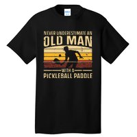 Cool Pickleball Art Paddle Pickleball Player Tall T-Shirt