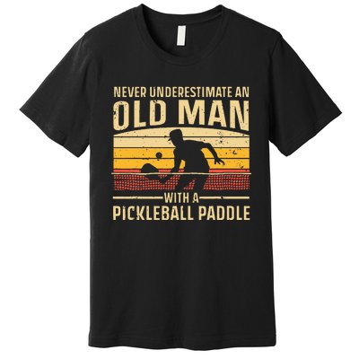 Cool Pickleball Art Paddle Pickleball Player Premium T-Shirt