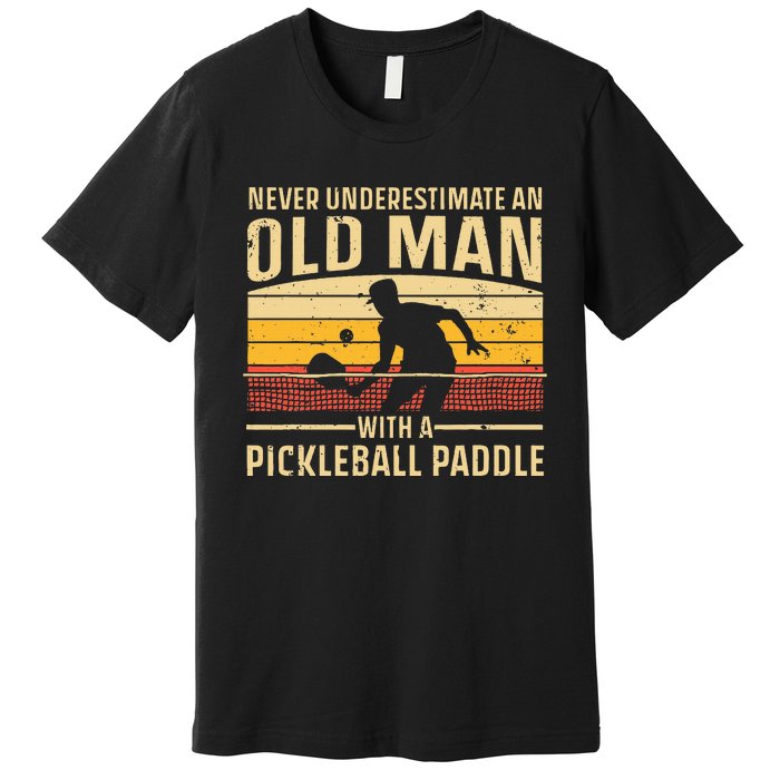 Cool Pickleball Art Paddle Pickleball Player Premium T-Shirt