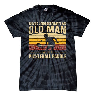 Cool Pickleball Art Paddle Pickleball Player Tie-Dye T-Shirt