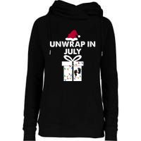 Christmas Pregnancy Announcement Gifts Unwrap In July Womens Funnel Neck Pullover Hood