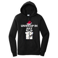 Christmas Pregnancy Announcement Gifts Unwrap In July Women's Pullover Hoodie