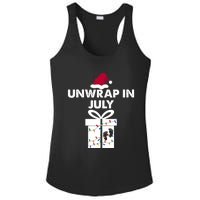 Christmas Pregnancy Announcement Gifts Unwrap In July Ladies PosiCharge Competitor Racerback Tank