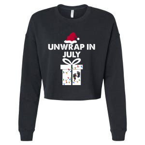 Christmas Pregnancy Announcement Gifts Unwrap In July Cropped Pullover Crew