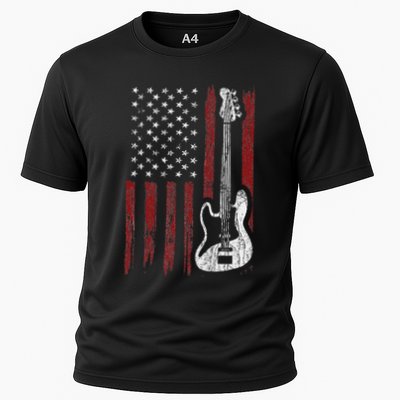 Cool Patriotic American Flag Bass Guitarist Guitar Gift Performance Shirt