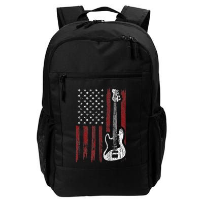 Cool Patriotic American Flag Bass Guitarist Guitar Gift Backpack