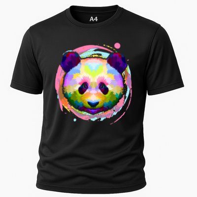 Colorful Painted Abstract Panda Face Performance Shirt