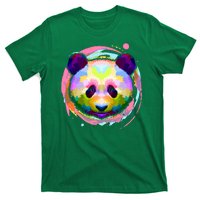 Colorful Painted Abstract Panda Face T-Shirt