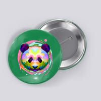 Colorful Painted Abstract Panda Face Button