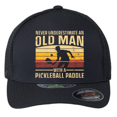 Cool Pickleball Art For Wo Paddle Pickleball Player Flexfit Unipanel Trucker Cap