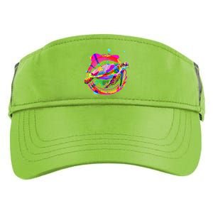 Colorful Painted Abstract Sea Turtle Adult Drive Performance Visor