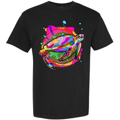 Colorful Painted Abstract Sea Turtle Garment-Dyed Heavyweight T-Shirt