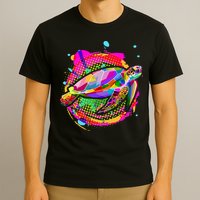 Colorful Painted Abstract Sea Turtle T-Shirt