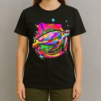 Colorful Painted Abstract Sea Turtle T-Shirt