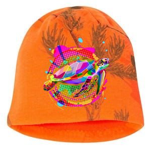 Colorful Painted Abstract Sea Turtle Kati - Camo Knit Beanie