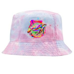 Colorful Painted Abstract Sea Turtle Tie-Dyed Bucket Hat