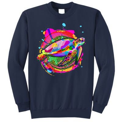 Colorful Painted Abstract Sea Turtle Sweatshirt