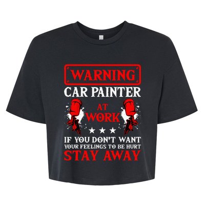 Car Painter Automative Vehicle Detailing Auto Spray Bella+Canvas Jersey Crop Tee