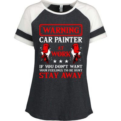 Car Painter Automative Vehicle Detailing Auto Spray Enza Ladies Jersey Colorblock Tee