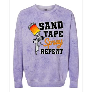 Car Painter Automative Detailing Sand Tape Spray Vehicle Colorblast Crewneck Sweatshirt