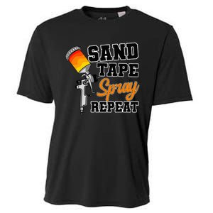 Car Painter Automative Detailing Sand Tape Spray Vehicle Cooling Performance Crew T-Shirt