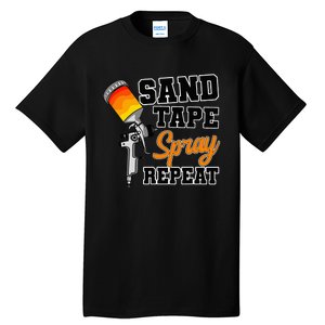 Car Painter Automative Detailing Sand Tape Spray Vehicle Tall T-Shirt