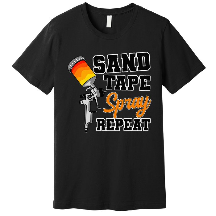 Car Painter Automative Detailing Sand Tape Spray Vehicle Premium T-Shirt