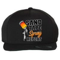 Car Painter Automative Detailing Sand Tape Spray Vehicle Wool Snapback Cap