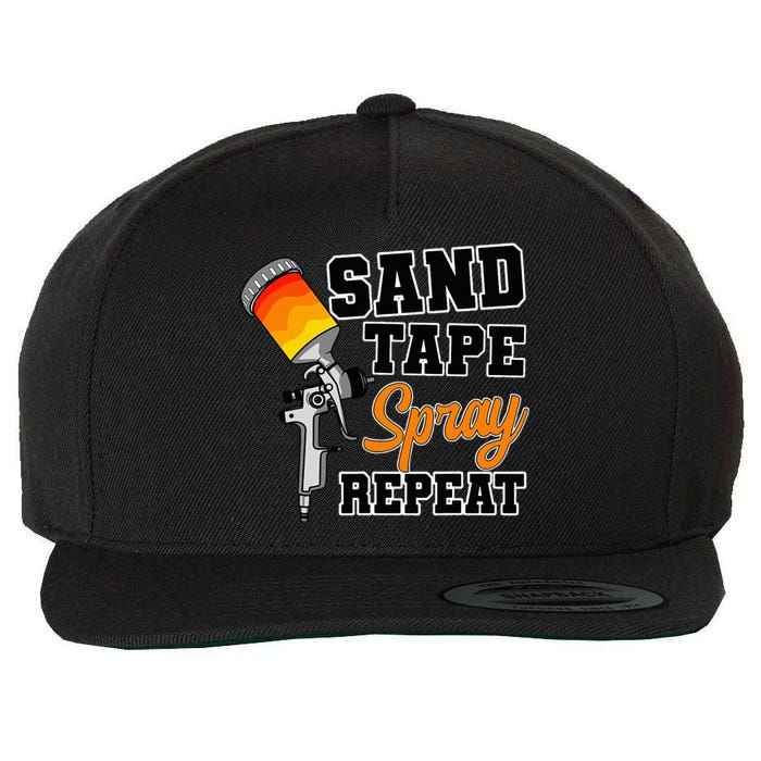 Car Painter Automative Detailing Sand Tape Spray Vehicle Wool Snapback Cap