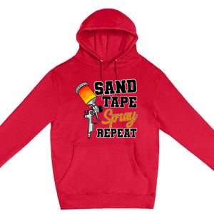 Car Painter Automative Detailing Sand Tape Spray Vehicle Premium Pullover Hoodie