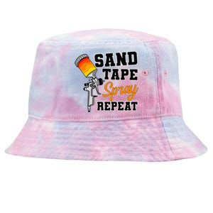 Car Painter Automative Detailing Sand Tape Spray Vehicle Tie-Dyed Bucket Hat