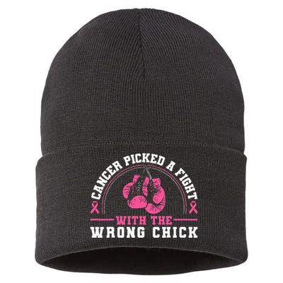 Cancer Picked A Fight With The Wrong Chick Breast Cancer Sustainable Knit Beanie