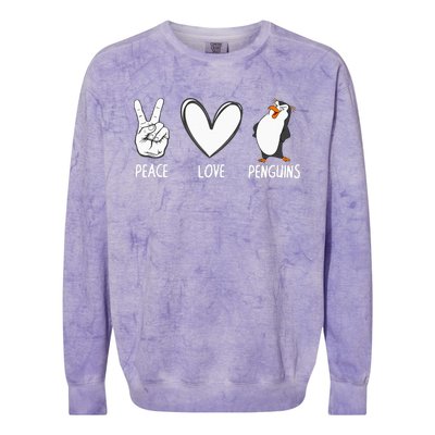 Cool Penguin Art For  Peace Love Penguins Zookeeper Colorblast Crewneck Sweatshirt