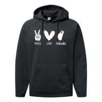 Cool Penguin Art For  Peace Love Penguins Zookeeper Performance Fleece Hoodie