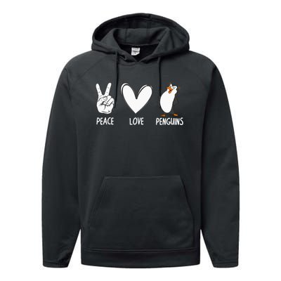 Cool Penguin Art For  Peace Love Penguins Zookeeper Performance Fleece Hoodie