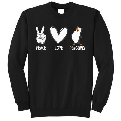 Cool Penguin Art For  Peace Love Penguins Zookeeper Sweatshirt