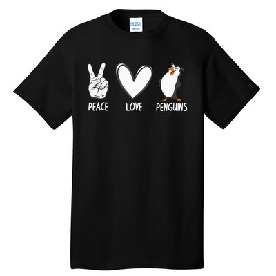 Cool Penguin Art For  Peace Love Penguins Zookeeper Tall T-Shirt