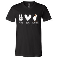 Cool Penguin Art For  Peace Love Penguins Zookeeper V-Neck T-Shirt