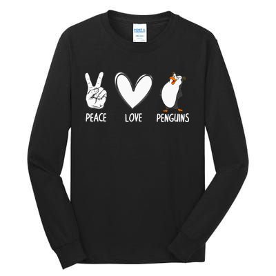 Cool Penguin Art For  Peace Love Penguins Zookeeper Tall Long Sleeve T-Shirt