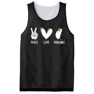 Cool Penguin Art For  Peace Love Penguins Zookeeper Mesh Reversible Basketball Jersey Tank