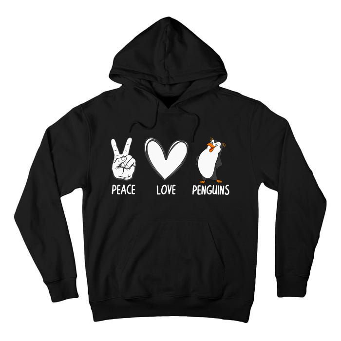 Cool Penguin Art For  Peace Love Penguins Zookeeper Tall Hoodie