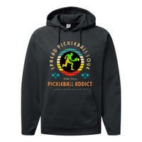 Cool Pickleball Art For Paddle Pickleball Player Performance Fleece Hoodie